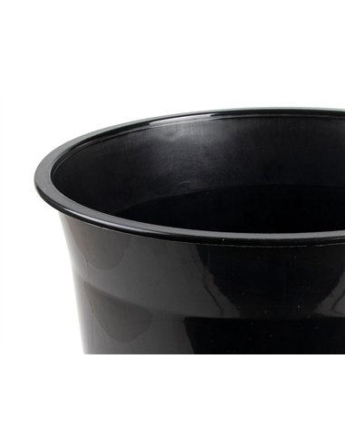 Corbeille papier q-connect plastique resistant 13l 275x285mm coloris noir opaque.