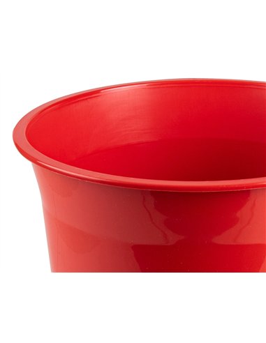 Corbeille papier q-connect plastique resistant 13l 275x285mm coloris rouge opaque.
