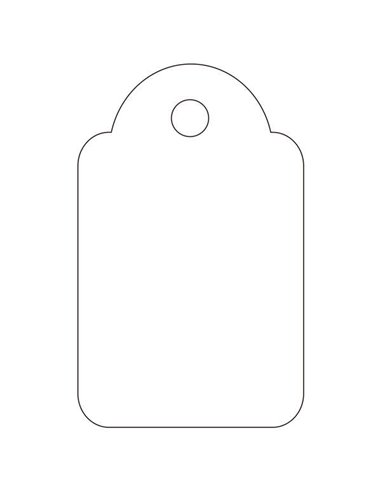 Lot de 1 000 étiquettes suspendues Apli 18 x 29 mm - Trou pré-percé et fil polyester réglable - Blanc