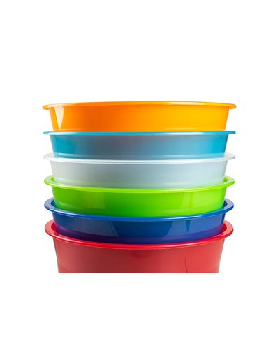 Corbeille papier q-connect plastique resistant 13l 275x285mm coloris bleu translucide.