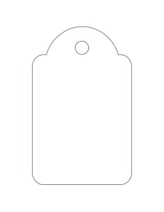 Étiquettes suspendues blanches Apli 22 x 35 mm 500 unités.