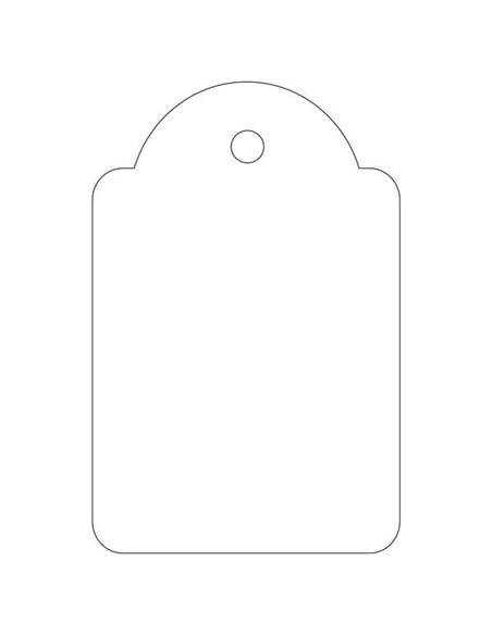 Lot de 500 étiquettes suspendues Apli 28 x 43 mm - Trou pré-percé - Avec fil polyester blanc - Couleur blanche