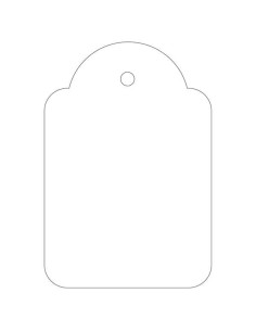Lot de 500 étiquettes suspendues Apli 36 x 53 mm - Trou pré-percé - Avec fil polyester blanc - Couleur blanche