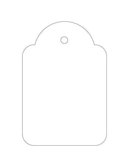 Lot de 500 étiquettes suspendues Apli 36 x 53 mm - Trou pré-percé - Avec fil polyester blanc - Couleur blanche