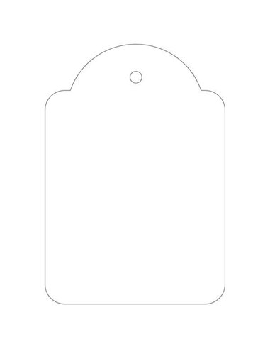 Lot de 400 étiquettes suspendues Apli 45 x 65 mm - Trou pré-percé - Avec fil polyester blanc - Couleur blanche