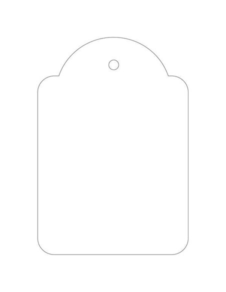 Lot de 400 étiquettes suspendues Apli 45 x 65 mm - Trou pré-percé - Avec fil polyester blanc - Couleur blanche