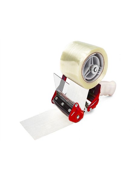 Ruban adhesif arme q-connect impermeable fils polyester pour renforcer emballages produits tres lourds 50mmx50m.