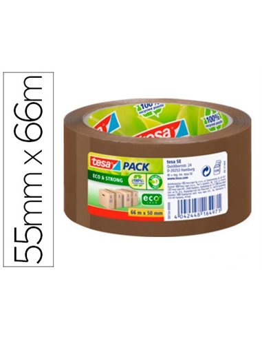 Ruban adhésif tesapack strong emballage polypropylène solide résistant déchirement silencieux 50mmx66m havane.