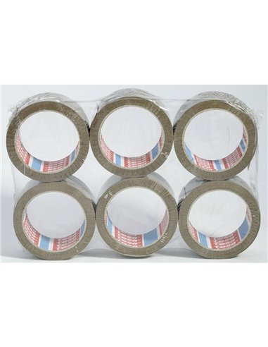 Ruban adhésif tesapack emballage polypropylène solide sans solvant résistant uv silencieux 50mmx66m havane.
