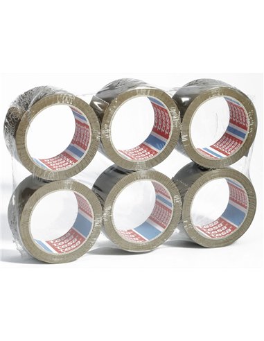 Ruban adhésif tesapack emballage polypropylène solide sans solvant résistant uv silencieux 50mmx66m havane.