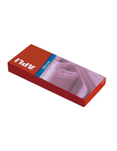 Boîte de 2 004 étiquettes continues Apli 88,9 x 23,3 mm - 167 plis par 12 étiquettes - Adhésif permanent - Bords arrondis - Coul