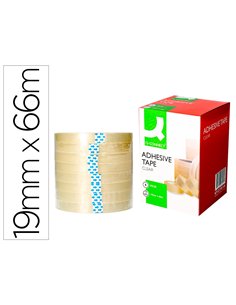 Ruban adhésif q-connect économique résistant transparent 19mmx66m.