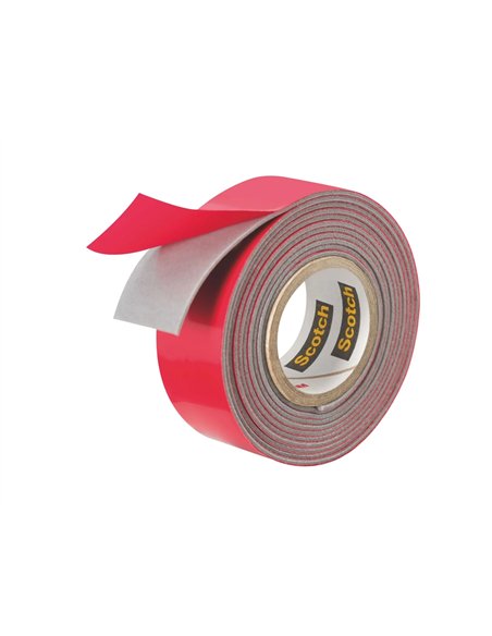 Ruban fixation scotch extra fort application extérieure épaisseur 1.1mm résistance chaleur humidité 19mmx1.5m.
