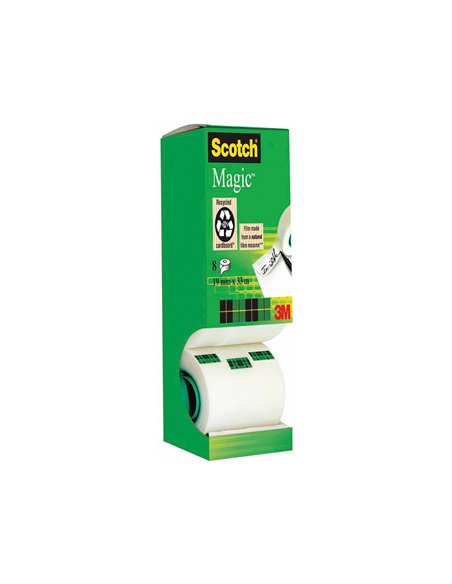 Ruban adhésif scotch magic 81019m mx33m tour 8 rouleaux dont1 gratuit.