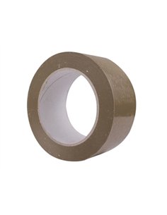 Ruban adhésif q-connect polypropylène 60 microns sans solvant recyclable silencieux 50mmx100m coloris havane.