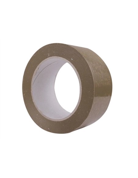 Ruban adhésif q-connect polypropylène 60 microns sans solvant recyclable silencieux 50mmx100m coloris havane.