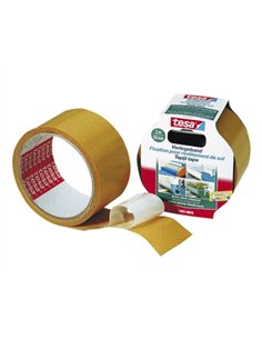 Toile adhésive tesa double-face fixation revêtement sol 50mmx5m.