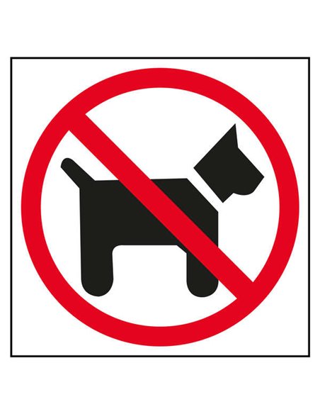 Signalisation Appli Label Interdit aux chiens 1 unité