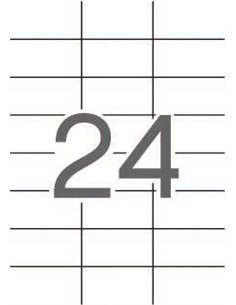 Étiquettes blanches permanentes Apli 70,0 x 37,0 mm, 25 feuilles