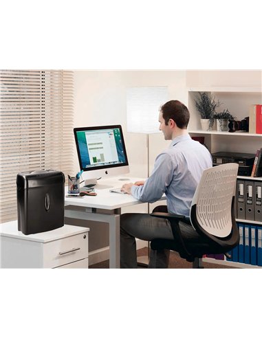 Destructeur q-connect q6cc2 occasionnel standard vitesse 3min coupe croisée 5mm a4 confidentiel 14l 307x186x399mm 3.72kg.