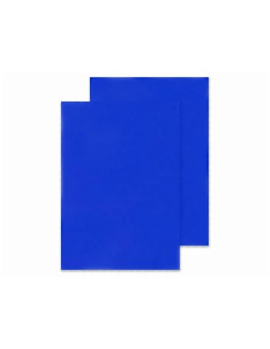 Plat couverture q-connect pvc 180 microns a4 relieurs spirales peignes anneaux coloris bleu boîte 100 unités.