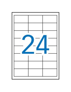 Lot de 480 étiquettes Apli en polyester résistant aux intempéries 64,6 x 33,8 mm - 20 feuilles x 24 étiquettes - Adhésif permane