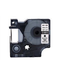 Ruban titreuse q-connect 1000 noir-blanc 9mm x 7mt d2 0-40913. 2