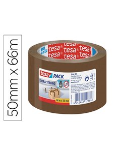 Ruban adhesif tesa pvc silencieux epaisseur 52 microns jusqu'a 25kg 50mmx66m coloris havane lot 3 rouleaux.