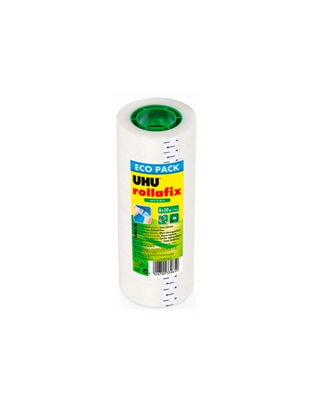Ruban adhesif uhu rollafix invisible lot de 8 rouleaux 30m x 19mm.