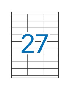 Pack de 2 700 étiquettes rectangulaires Apli 70 x 30 mm - 100 planches de 27 étiquettes - Adhésif permanent - Bords droits - Bla