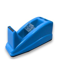 Devidoir de comptoir de ruban adhesif pour rouleau de 33m 135x58x60 mm coloris bleu. 2