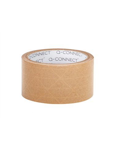 Ruban adhesif q-connect pour emballage kraft renforce 50mx50mm.