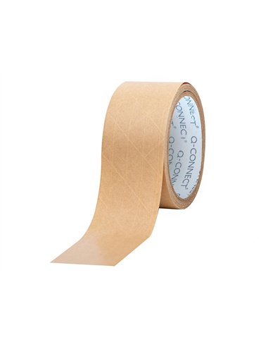 Ruban adhesif q-connect pour emballage kraft renforce 50mx50mm.
