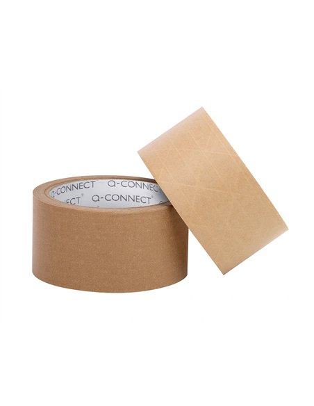 Ruban adhesif q-connect pour emballage kraft renforce 50mx50mm.
