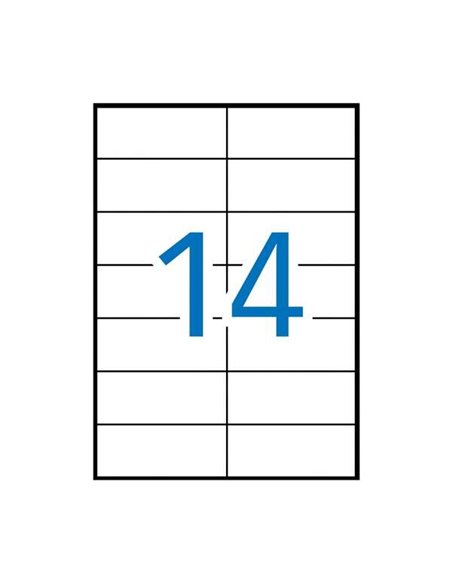 Pack de 1 400 étiquettes Apli 105 x 42,4 mm - Adhésif permanent - Bords droits - Blanc