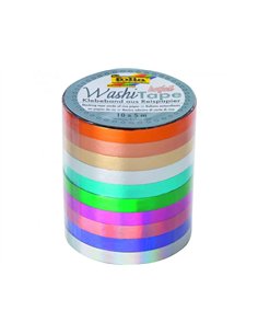 Lot mini rubans folia 3mmx5m 170g dorure hotfoil uni 10 unites coloris assortis. 2