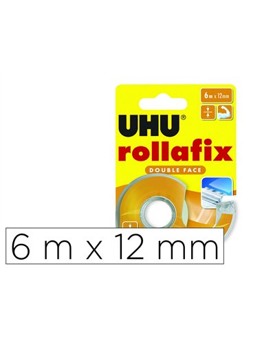Ruban rollafix uhu adh sif double face 12mmx6m sur d vidoir.