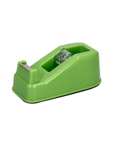 Devidoir de comptoir liderpapel ecouse 100% plastique recycle ruban adhesif 19mmx33m coloris vert.