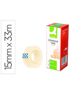 Ruban adhésif q-connect économique résistant transparent 15mmx33m.