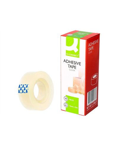 Ruban adhésif q-connect économique résistant transparent 15mmx33m.