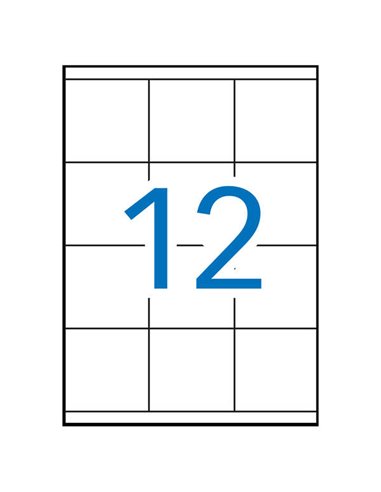 Étiquettes blanches permanentes Apli 70,0 x 67,7 mm, 100 feuilles