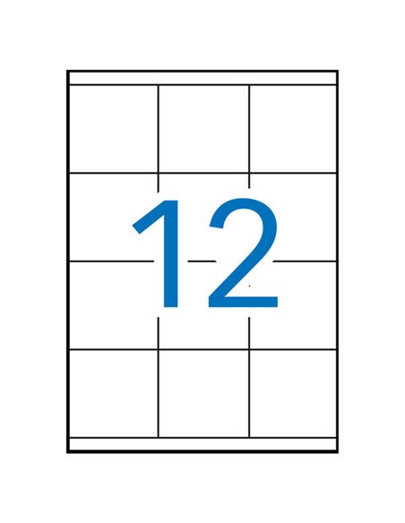 Étiquettes blanches permanentes Apli 70,0 x 67,7 mm, 100 feuilles