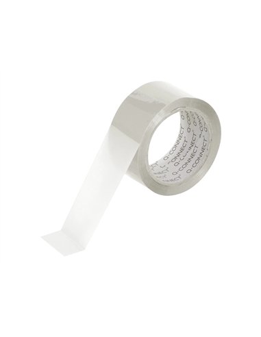 Ruban adhesif q-connect polypropylene 60 microns sans solvant recyclable silencieux 50mmx66m coloris transparent.