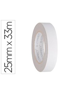 Ruban adhésif q-connect double face multiples fixations différents types surfaces 25mmx33m.