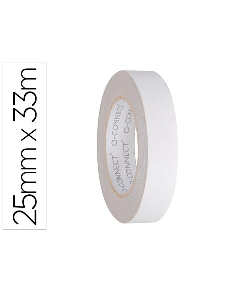 Ruban adhésif q-connect double face multiples fixations différents types surfaces 25mmx33m.