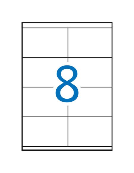 Lot de 800 étiquettes blanches permanentes Apli 105 x 70 mm - 100 feuilles x 8 étiquettes