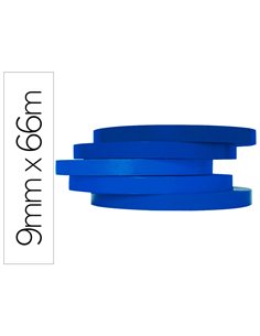Ruban adhésif q-connect scelleuse sac 9mmx66m coloris bleu.