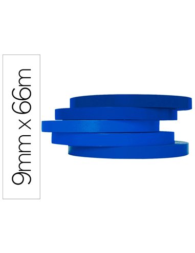 Ruban adhésif q-connect scelleuse sac 9mmx66m coloris bleu.