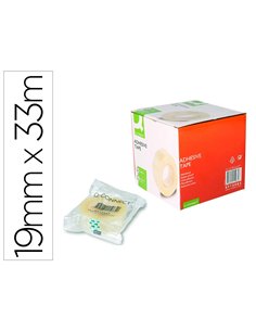 Ruban adhésif q-connect 33mx19mm sachet cellophane.