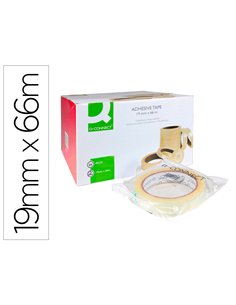 Ruban adhésif q-connect 66mx19mm sachet cellophane.